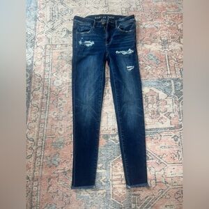 American Eagle Outfitters Women's Dark Blue Skinny Jeans Size 2 Short